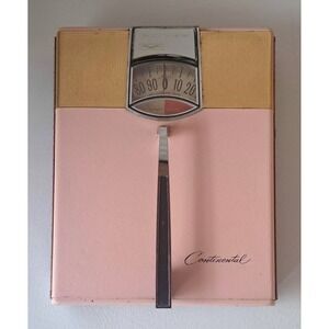 Vintage 1950s Health-O-Meter Continental Pink Bathroom Scale MidCentury